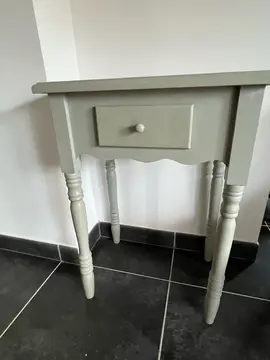 petite console grise en bois