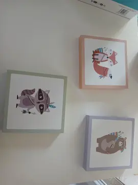 3 petits cadres animaux