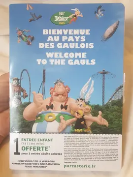 2 billets promotionnels Parc Asterix
