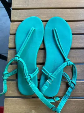 Sandales femmes à lanière 37 bleu vert turquoise