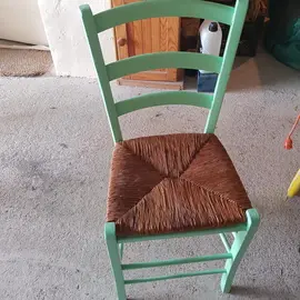 4 chaises paille a renover