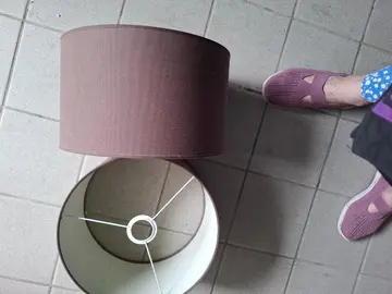 chapeau de lampe marron-taupe