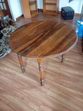 table ronde en bois, retractable