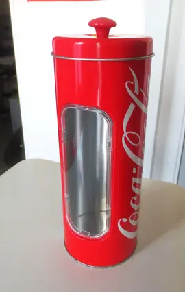 BOITE COCA COLA METAL ET HUBLOT EN PLASTIQUE