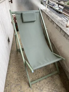 Chilienne Oxford 5 positions vert sauge 61x100xH92cm