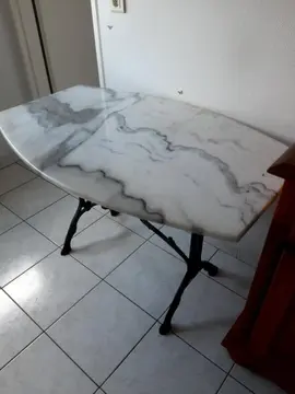 table bistro dessus marbre