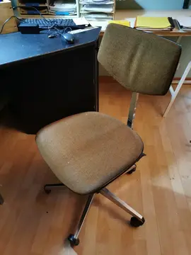 Chaise de bureau tissus et inox