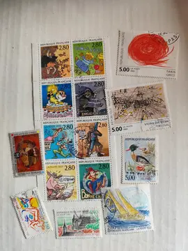 lot unique timbres Français 93..