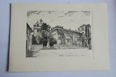 Carte postale CHAMBERY Château des Ducs de Savoie Reproduction gravure I.Kobin