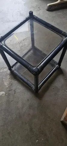petite table bois plateau verre
