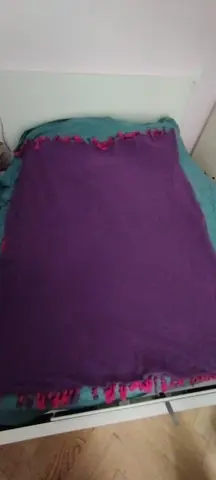 Plaid polaire violet/rose