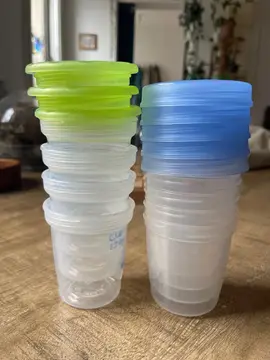 9 pots de conservation lait maternel