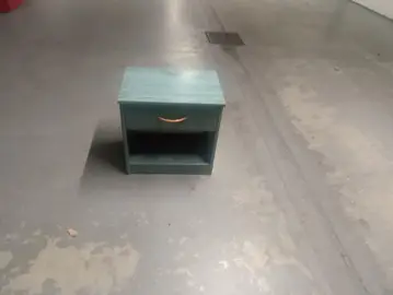 table de chevet bois bleu