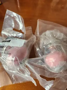 Neufs deux gros boutons de meuble rose pour commode etc