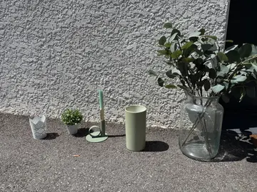 décoration plantes artificielles/bougeoir/vase