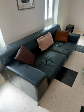 canapé cuir noir