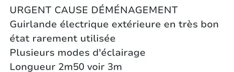 Guirlande électrique extérieure