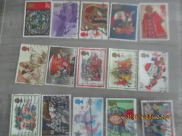 15 timbres oblitétés - Noël - Grande-Bretagne