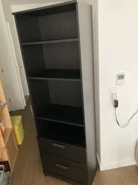 Meuble de rangement bois noir