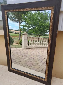 Miroir cadre bois