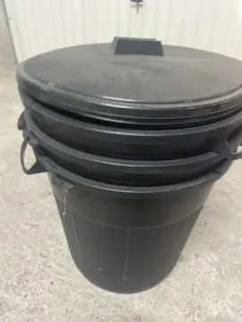 lot de 3 poubelles