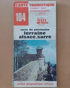 Carte IGN Lorraine-Alsace-Sarre