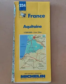 Carte routière Aquitaine