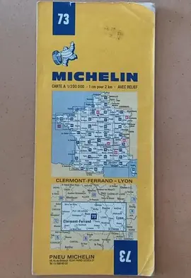Carte routière Clermont-Ferrand-Lyon