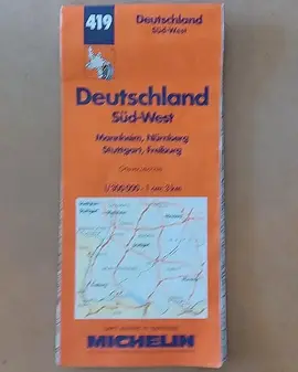 Carte routière Sud-est de l'Allemagne