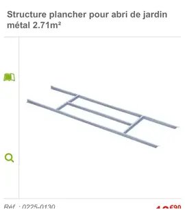 structure plancher pour abri de jardin