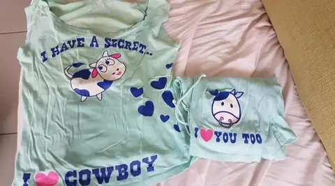 1 ensemble pyjama vache