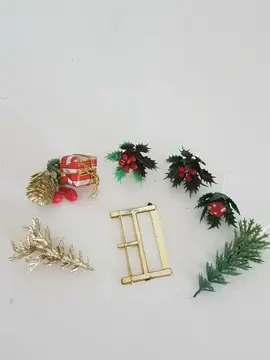 lot déco bûche Noël