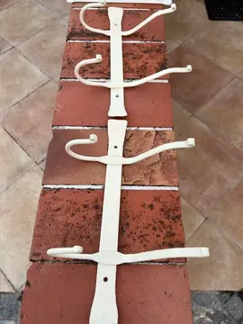 porte manteaux métal et porte papier toilette métal