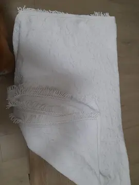dessus de lit blanc 1 personne
