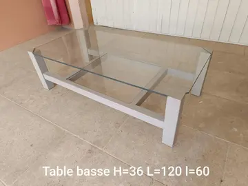Table basse H=36 cm L=120 cm l=60 cm