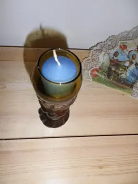 Bougeoir Vintage bois et verre