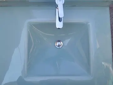 Double vasque en verre