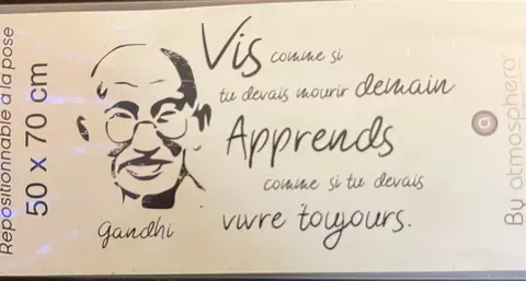 adhésif mural Gandhi