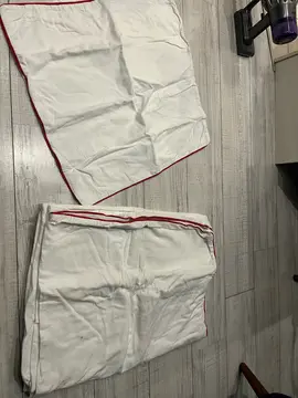 parure couette 1 personne blanc rouge