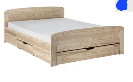 lit en bois avec tiroir