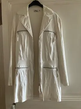 veste blanche en coton épais