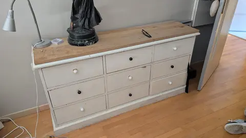 commode 9 tiroirs . bois massif