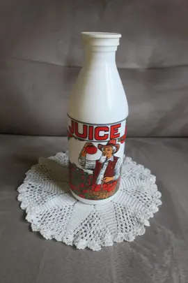 BOUTEILLE Décorative « JUICE » en verre de lait