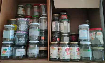 pots en verre, différentes tailles