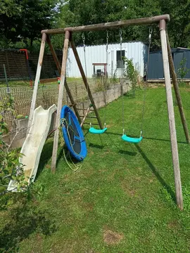 Portique balançoire toboggan