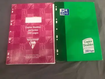 Copies double petit carreaux perforées