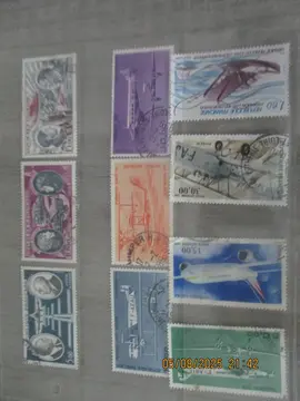 10 timbres France Poste Aérienne