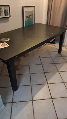 table noire ikea avec rallonges