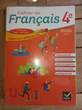 Cahier Français 4 ème + corrigé
