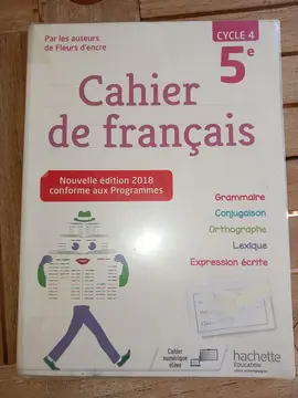 Cahier Français 5 ème